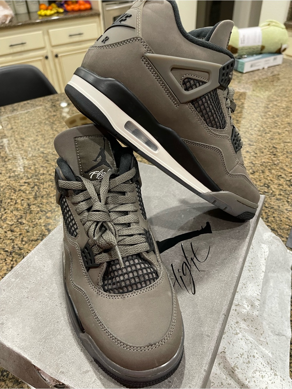Air Jordan 4 retro Men's Sneaker - Dark Gray and Black - Picture 4 of 9